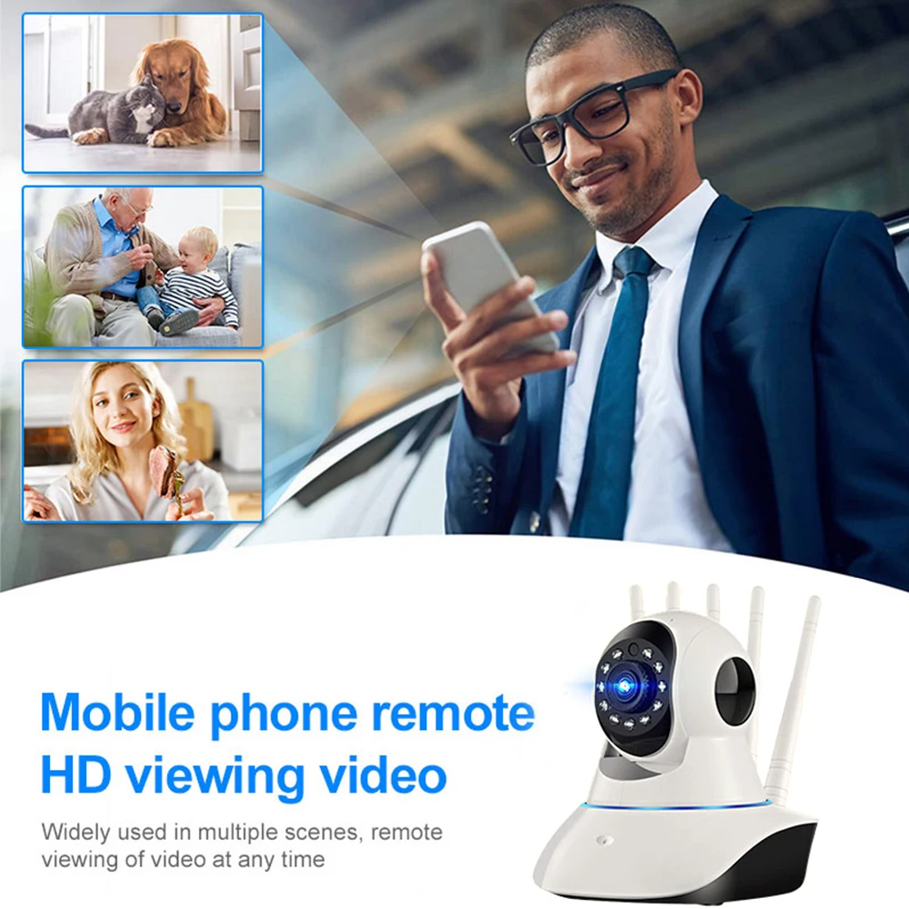 HD 3MP Wireless IP Camera CCTV WIFI PTZ Home Security Protector Surveillance Camcorders Smart Auto Track Baby Monitor Recorder