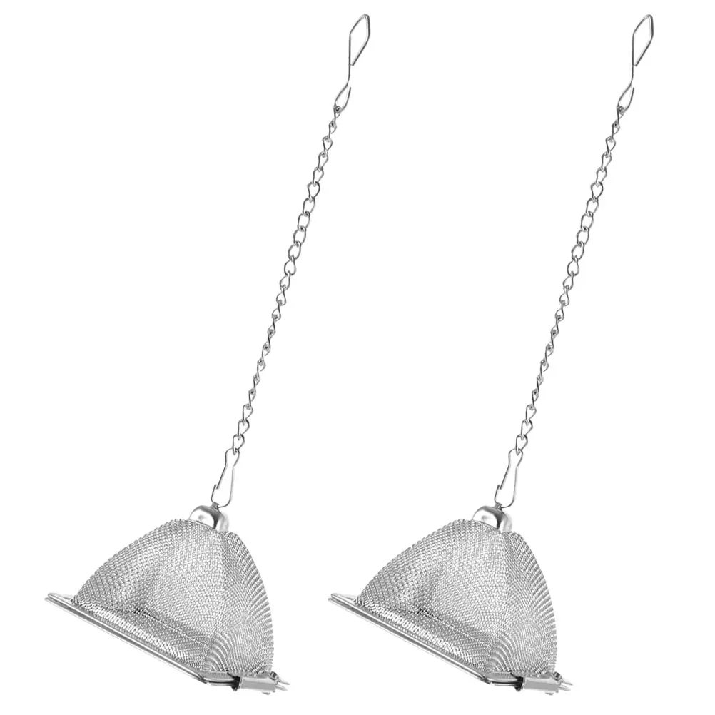 

2pcs Stainless Strainer Fine Infuser for Loose Leaf Tea Tea Strainer Pyramidal Reusable Filter Kitchen Bar Tool