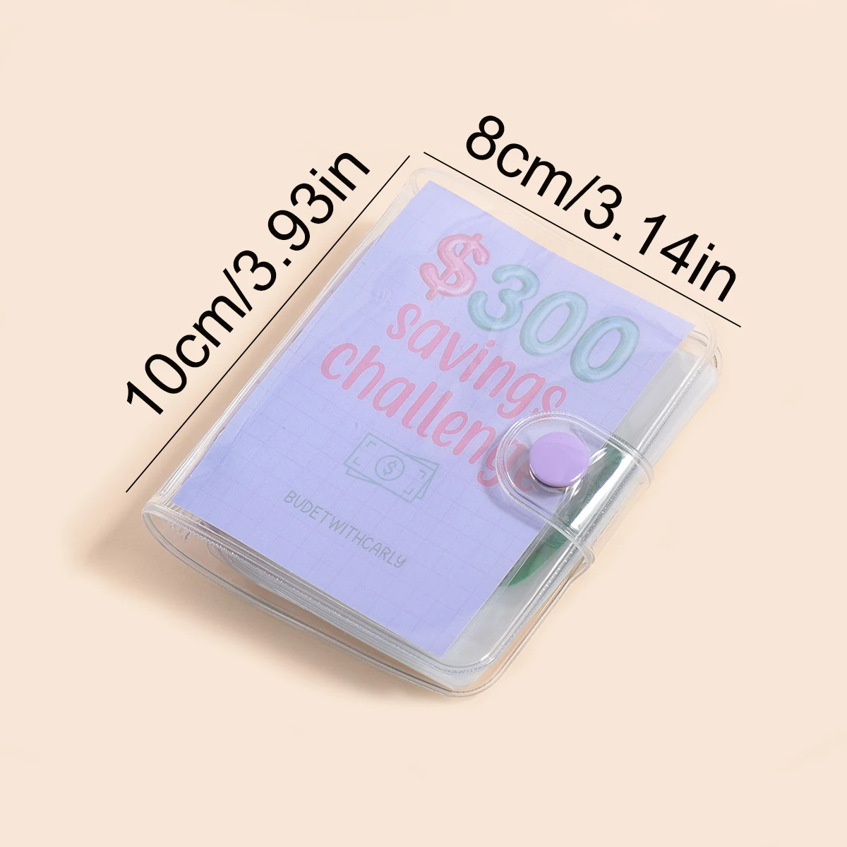 1pc Mini Binder Saving Challenge 150 Dollars, Spiral Style, Saving Budget Cash Envelope Wallet Budget Binder Notebook Planner
