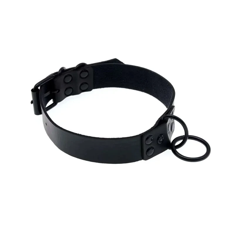 Dark Punk Personality Trend Gothic Pu Leather Collar Necklace, Personalized And Simple Collarbone Necklace