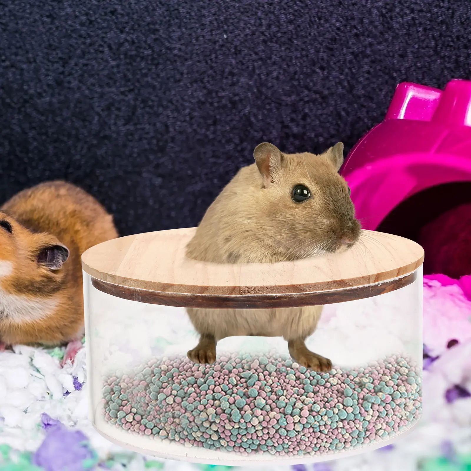 

Hamster Bathroom Guinea Basin Clear Acrylic Bathtub Rat Bath Box Pet Toys Small Animal Houses Long