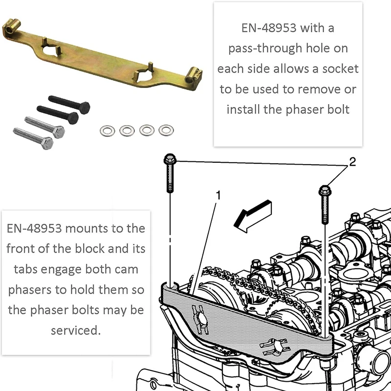 EN-48953 Cam Phaser Retainer/Camshaft Actuator Locking Tool For Buick Lacrosse 2010 Chevrolet Equinox 2010 GMC Terrain