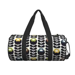 Orla Kiely Travel Bag Colorful Leaf Print Luggage Gym Bag Couple Custom Large Colorful Sports Fitness BagsOxford Handbags