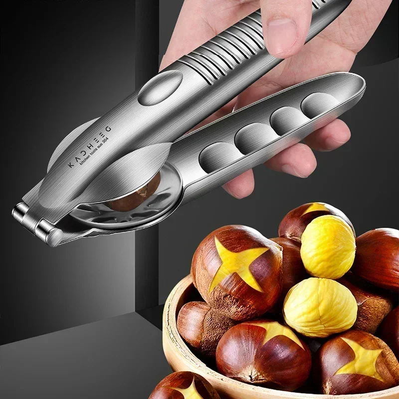 Máquina multifuncional para castañas, cortador de castañas portátil, abridor de Clip para castañas, accesorios de cocina, herramientas