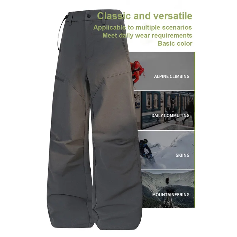 الرجال والنساء نفس النمط مقاوم للماء وزرة مستقيمة في الهواء الطلق يندبروف المشي لمسافات طويلة السراويل الأمريكية العصرية ثلاثة واقية مستقيم