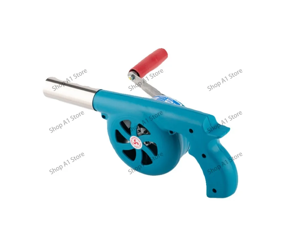 Outdoor hand-cranked combustion-assisted blower Manual barbecue picnic Picnic fire tool Carbon portable hair dryer