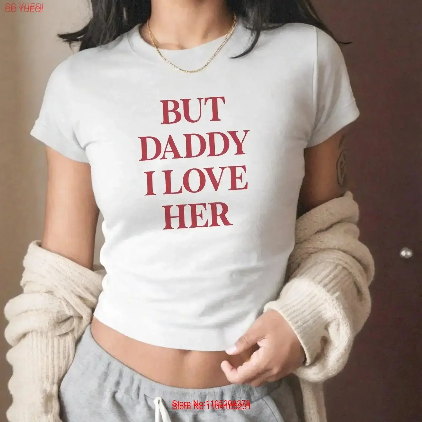 

Lesbian LGBT Coquette Baby T Shirt Y2k But Daddy I love Her vintage Washed homme Casual designer clothes Versatile