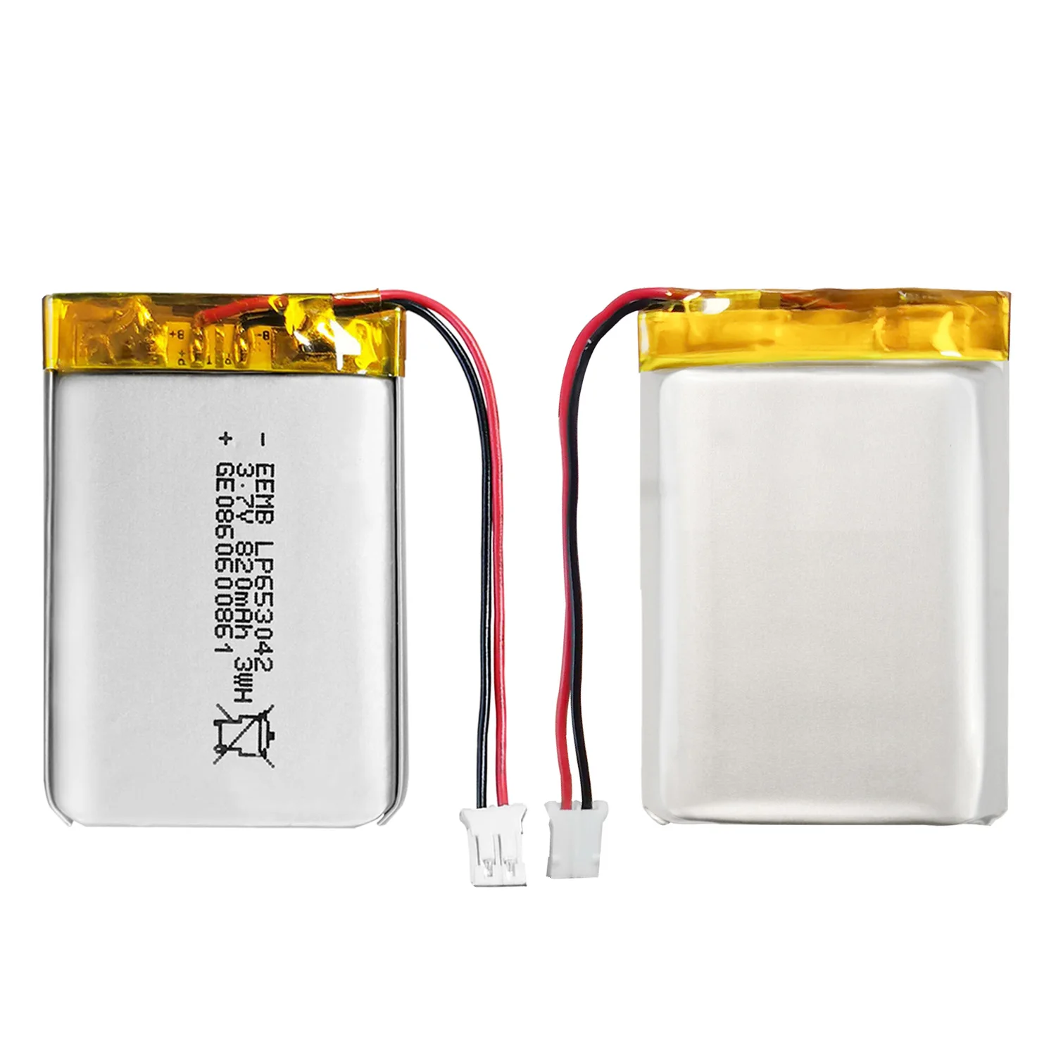 1 ~ 10PCs EEMB lithium polymer battery 3.7V 653042 rechargeable battery lithium-ion polymer battery 820mAh