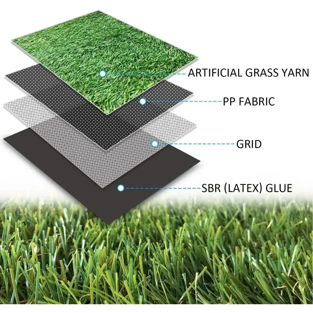 Realistisch kunstgrasgras - Binnen Buiten Tuin Gazon Landschap Synthetisch grasmat - Dik nepgraskleed. Buitendecoratie