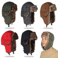Warm Earflap Fur Russian Ushanka Winter Cap Winter Hats Ski Hat
