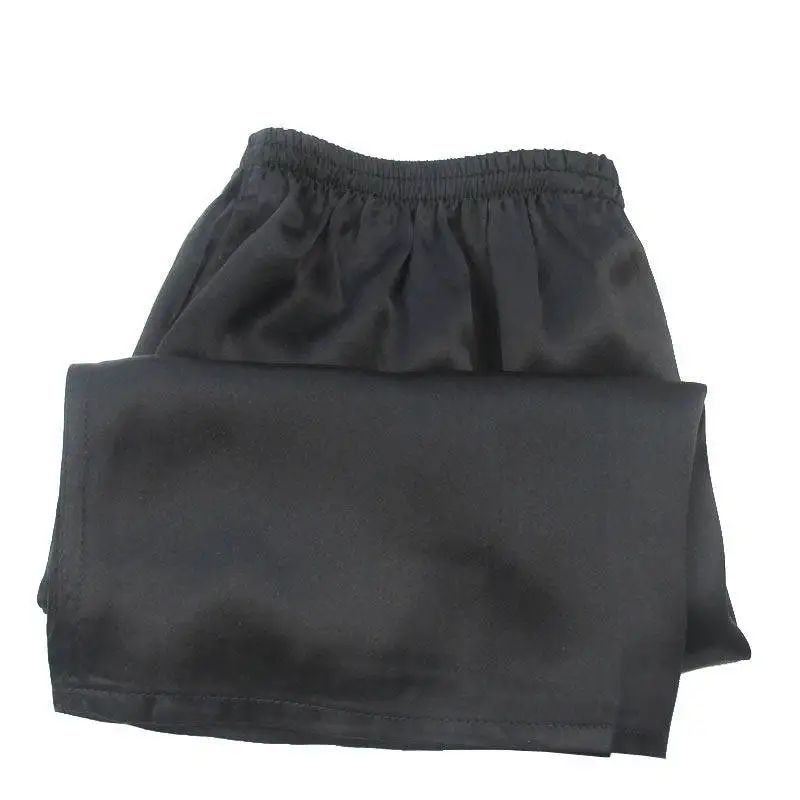Silk shorts home casual five-point large pants summer 5-point 7-point loose quick-drying men's beach pants silk