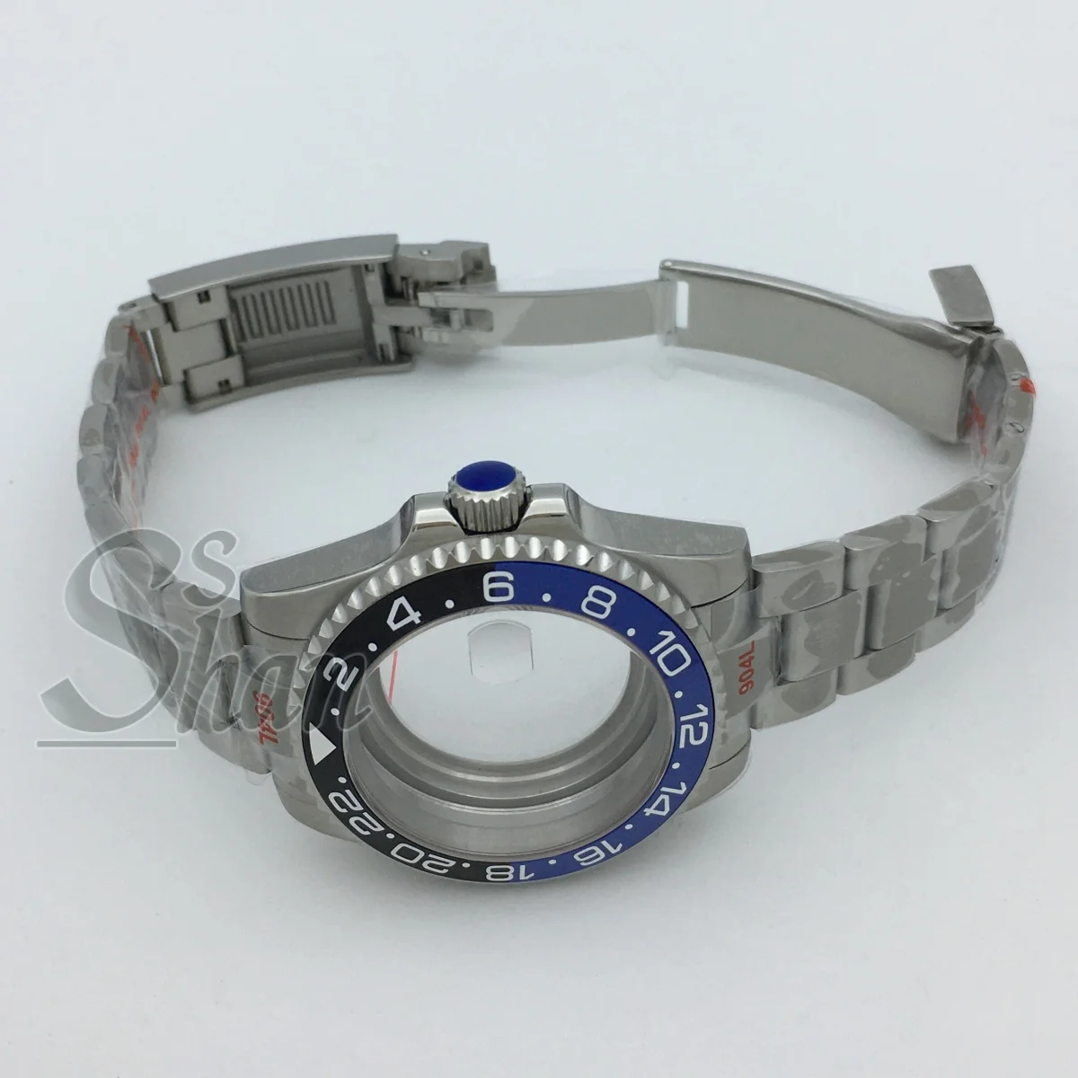 Caja de acero inoxidable de 40mm, bisel de cerámica azul y negro luminoso, cristal de zafiro emparejado con movimiento NH34 NH35 NH36 ETA2824 PT5000