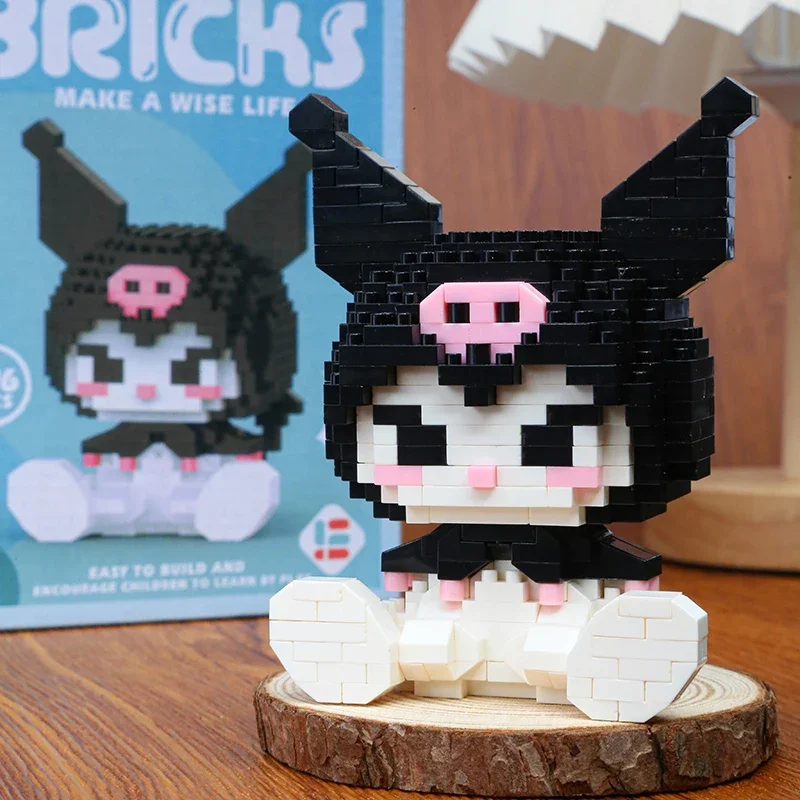 Disney Hello Kitty Kuromi My Melody LinaBell Building Blocks Princess Cartoon Figrues Bricks Children\'s Assembly Toys Model Gift