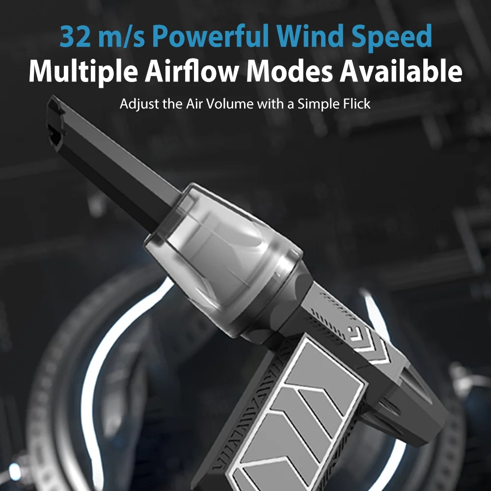 Potente ventilatore d'aria 150.000 giri/min Ventilatore violento senza spazzole Aspirapolvere Turbo Jet Ventilatore Tipo-C Ventilatore ricaricabile Accesso all'auto