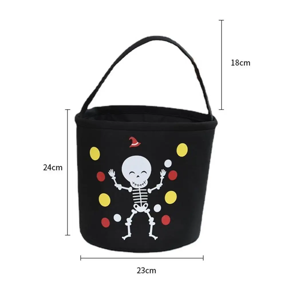 Многоразовые корзины для Хэллоуина, украшение в виде гномов на Хэллоуин, удобные для ношения, корзины с героями мультфильмов на Хэллоуин No 5