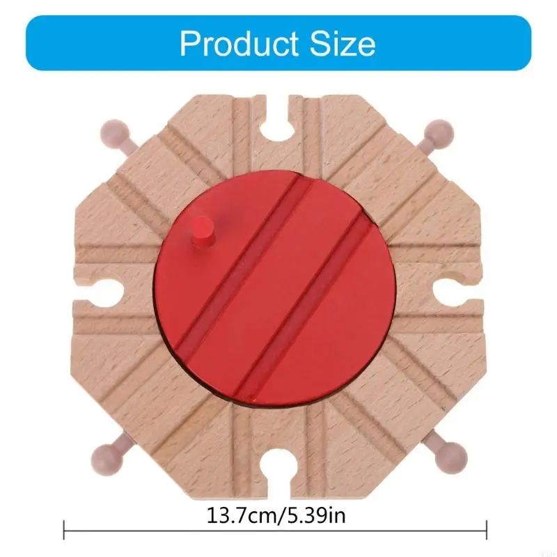 W3JF Railway Durntable Woodens Train Train Compatibles مع معظم السكك الحديدية