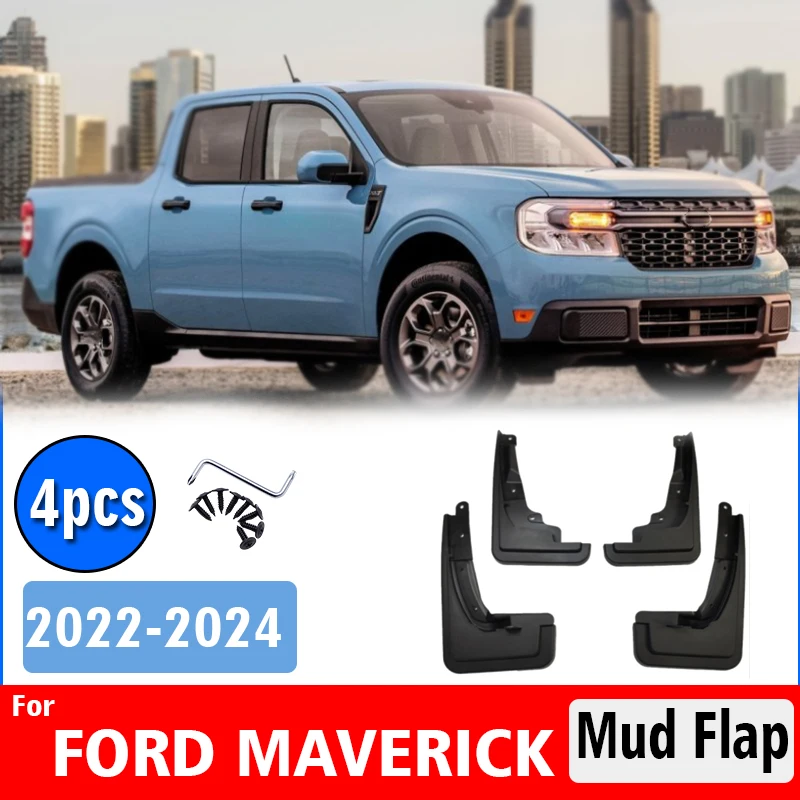 

2022 2023 2024 FOR Ford Maverick Mud Flaps Guard Splash Mudflaps Car Accessories Front Rear 4pcs Mudguard Fender