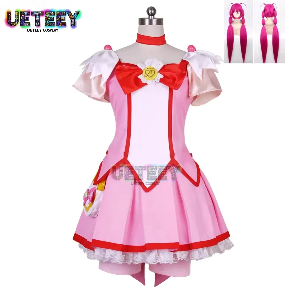 

UETEEY Smile PreCure! Glitter Force Glitter Lucky Cure Happy Dress Cosplay Costume Anime Adult Kid Custom Made Halloween Girl