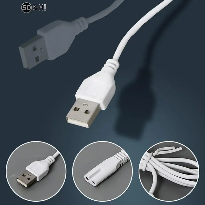 USB Cable Charging Line Copper hole Suit 5V flashlight shaver hair clipper wire Single hole 1.8