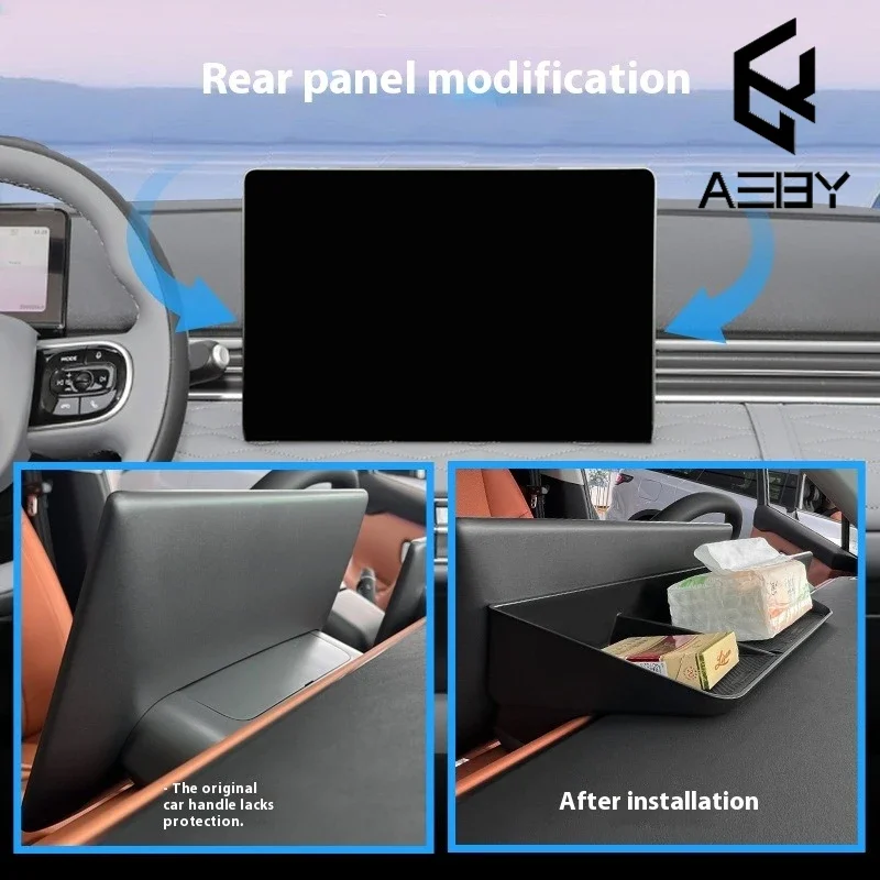 

For LEAPMOTOR C10 C16 2024 2025 Screen Rear Storage Box Center Screen Storage Organizer Dashboard Tray Car Interior Accessories