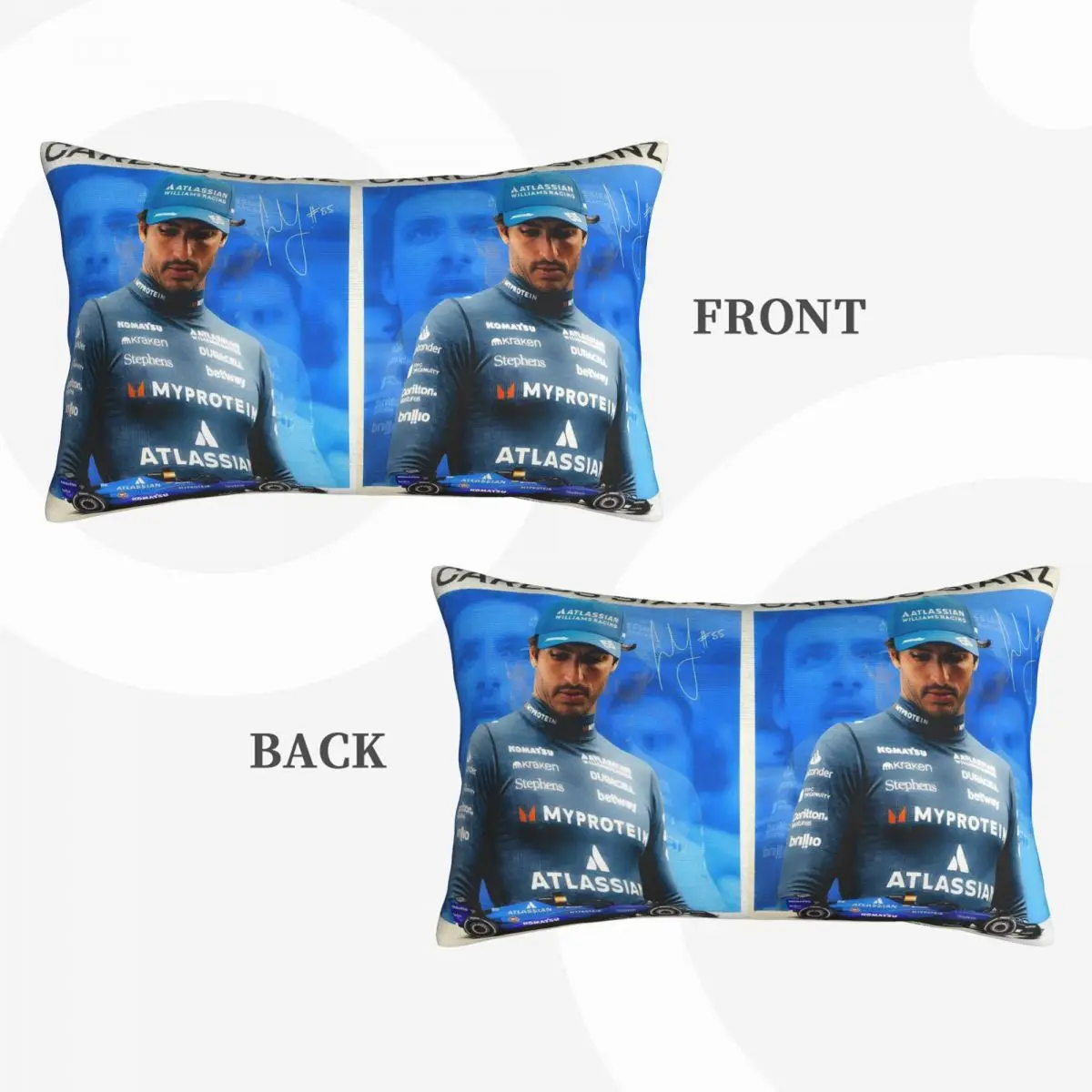 Carlos Sainz Eras Tour 2025 Rectangle Pillowcase Cushion Cover Decorative Bedroom Bed Home Comfort Throw Pillow