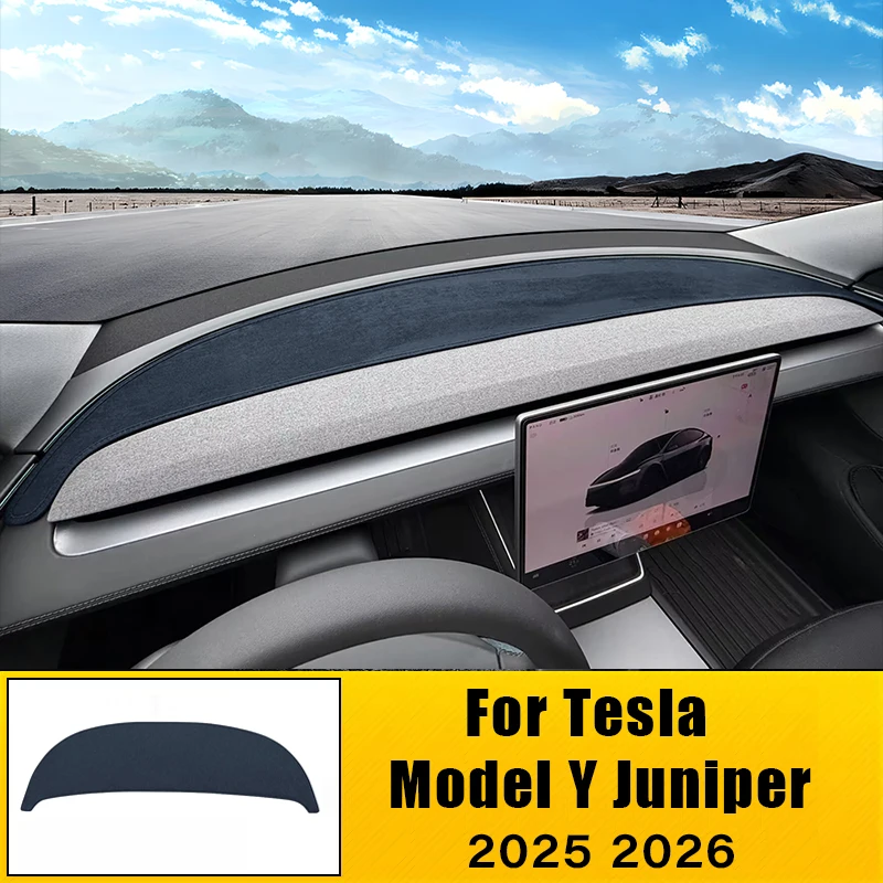 

For Tesla Model Y Juniper Launch 2025 2026 Car Dashboard Sun Shade Cover Instrument Desk Non-slip Mat Accessories