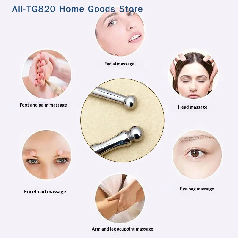 [TG820]1/3PC Acupuncture Double Head Face Ear Massage Tool Steel Acupressure Pen Ear & Body Acupoint Probe For Muscle Soothing
