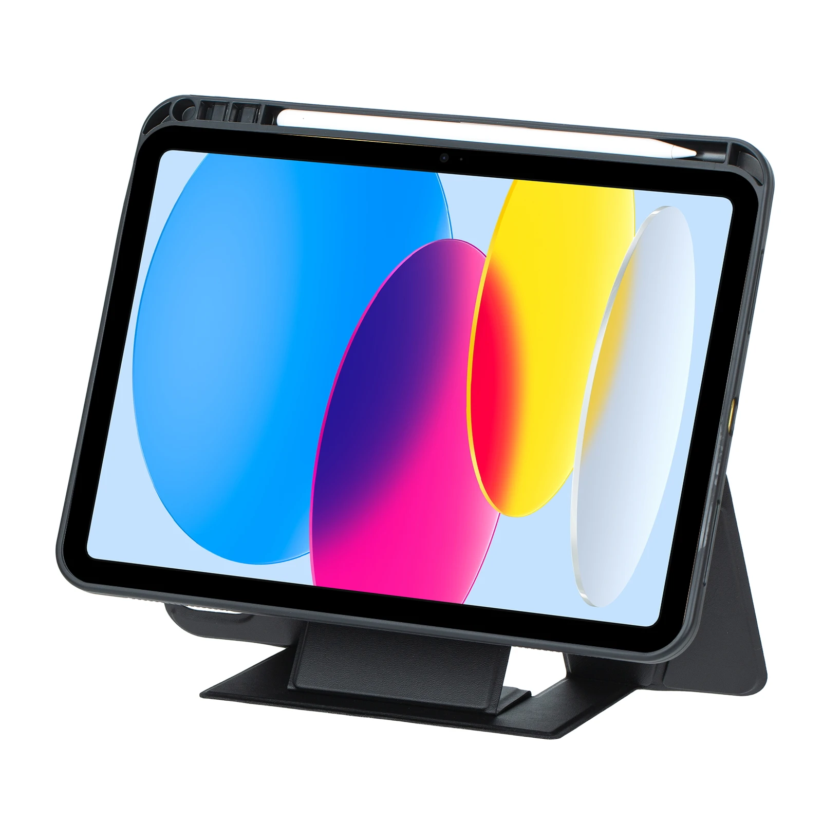 Casing Penyangga Keyboard Kompatibel dengan Bluetooth Dapat Dilepas untuk iPad (2025) / iPad 10.9 (2022) dengan Touchpad dan Lampu Latar