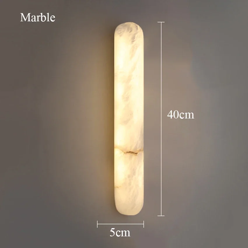 2026 Moderne Luxe Natuurlijke Marmeren Wandlamp Led Lange Ovale Stenen Schansen Voor Woonkamer Nachtkastje Trap Gangpad Verlichtingsarmatuur
