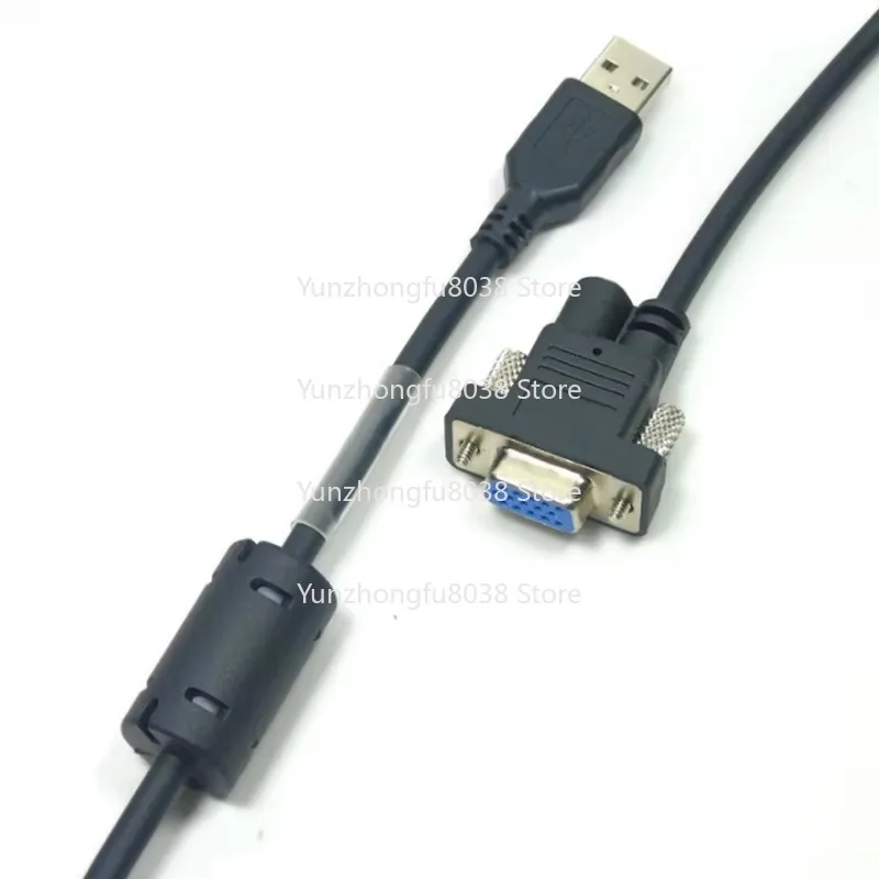 3 M Miniature USB Male To RS232 DB15 Industrial Barcode Scanner Cable with Ferrite Core for Computer