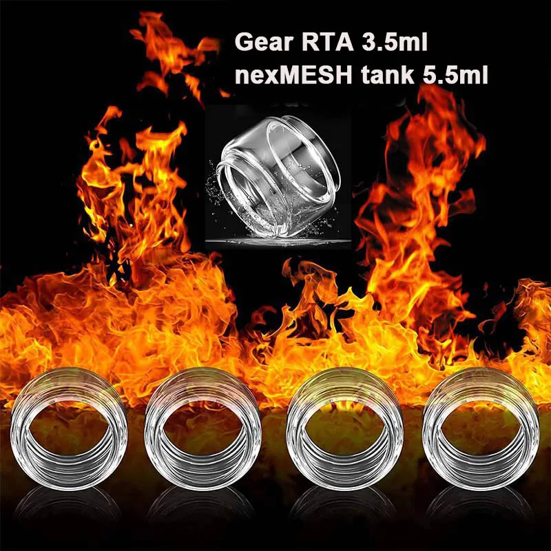 ถังแก้วบับเบิ้ลสำหรับ ofrf Gear RTA 3.5มล. ถัง nexmesh 5.5มล. อะไหล่หลอดกล่องแก้วใสไขมัน5ชิ้น