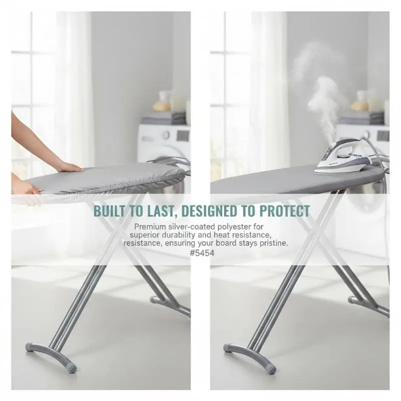 Household Heat Insulation Ironing Board Pad Silver Coated Fabric Heavy Duty Smooth Ironing Protective Cover