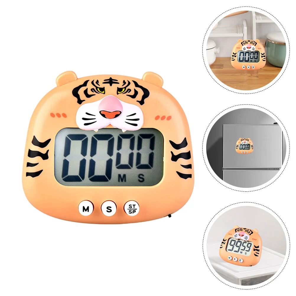 Tiger Timer Management Tool Small Shaped Mechanical Compact Reminder Abs Home Kitchen