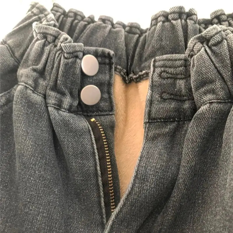 Verdicken warme knöchel lange Harems jeans Baggy Winter Jeans hose plus Samt für Frauen Vaqueros koreanische Pantalones mit hoher Taille