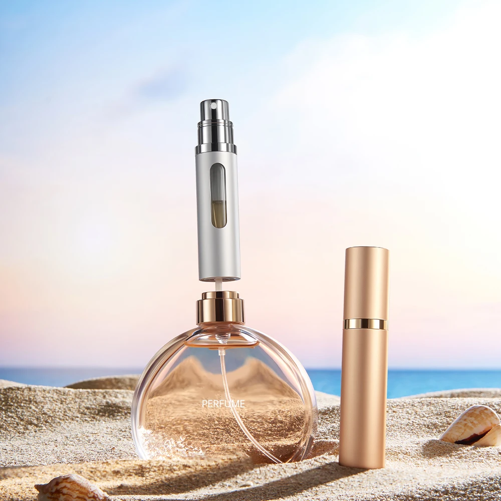 Louischanzl Mini Glass Spray Bottle, Refillable Travel Perfume Bottle, Empty Cosmetic Container 5 8 10ml