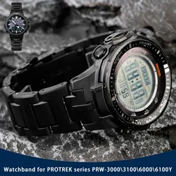 Lightweight plastic steel watch strap for Casio PROTREK series PRW-3000 3100 6000 6100Y resin plastic steel bracelet wristband