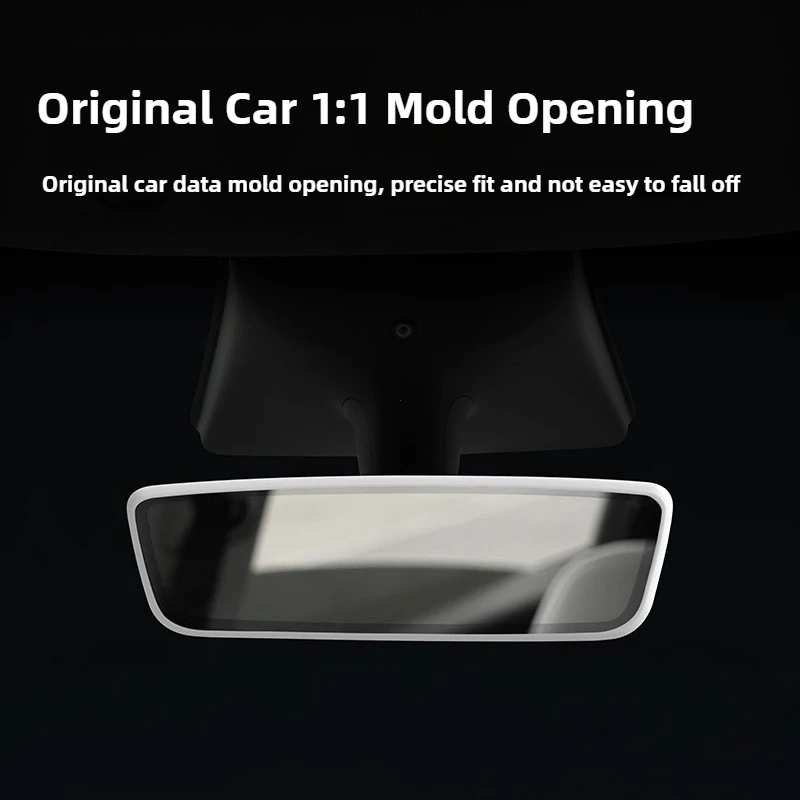 Rearview Mirror Protector Trim for Tesla Model 3 Y 2023 Interior Accessories Silicone Decor Frame White Pink Protection Strip