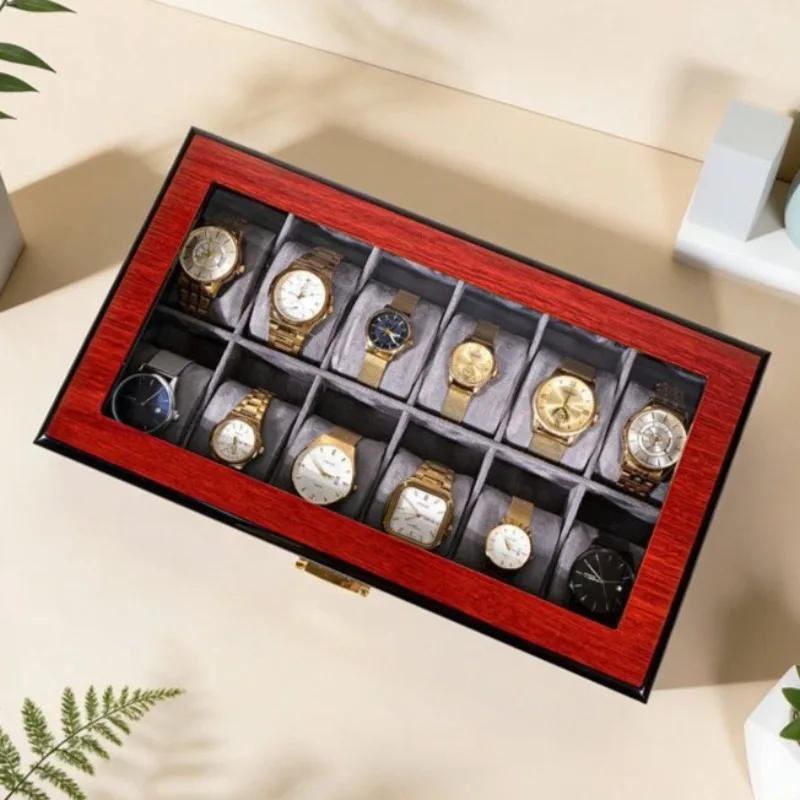 

Retro Watch Box Luxury Watch Storage Boxes Large Capacity 12 Slot Men's Watches Collection Case Creative Bracelet Packaging Case