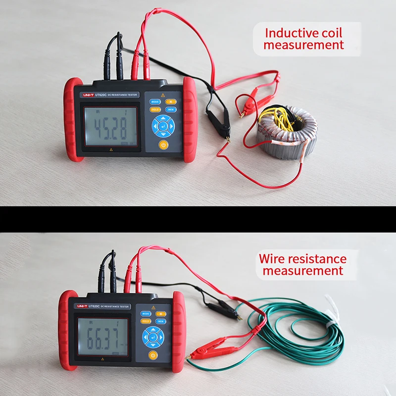 UNI T UT620C Digital Micro Ohm Meter DC Insulation Resistance Tester 300KΩ Milliometer Data Storage