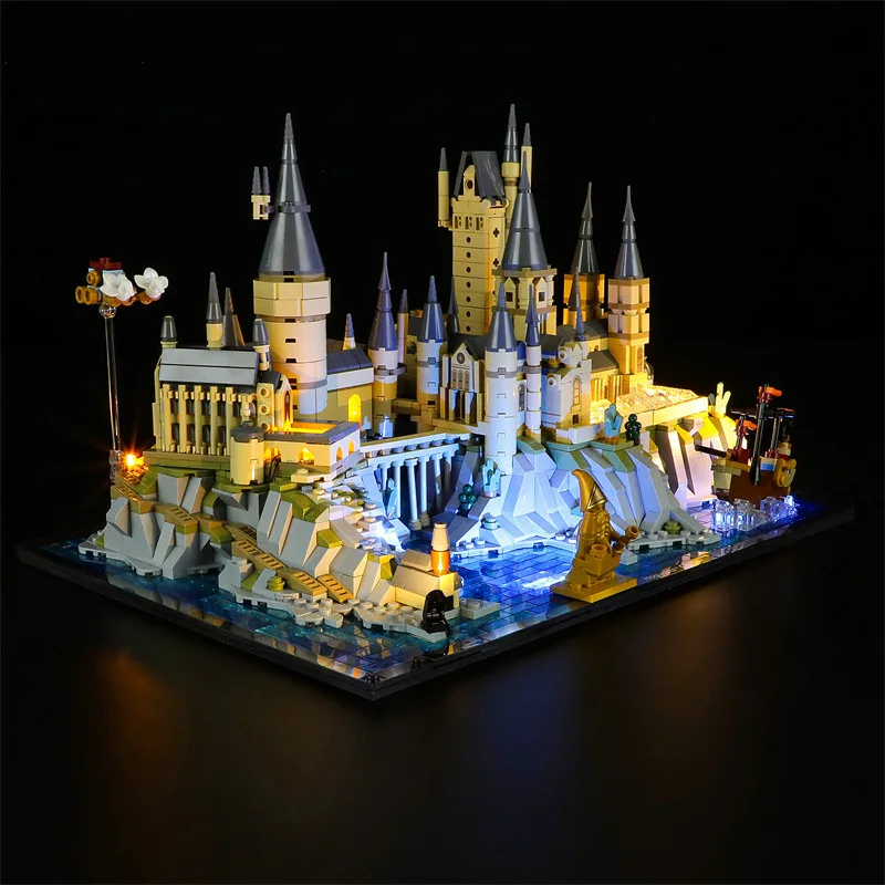 (Only LED Light)  76419 Magic Harrys Castles And Grounds (Not Include Building Blocks Bricks Kits Sets Model)