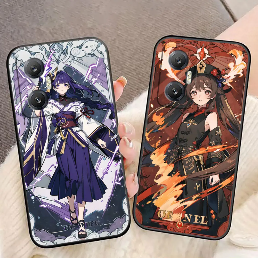 Genshin Impact Anime Phone Case For Infinix TECNO POP SPARK SMART 5 6 7 8 CAMON 15 16 17 20 20C Pro 5G ITELS23 Case Funda