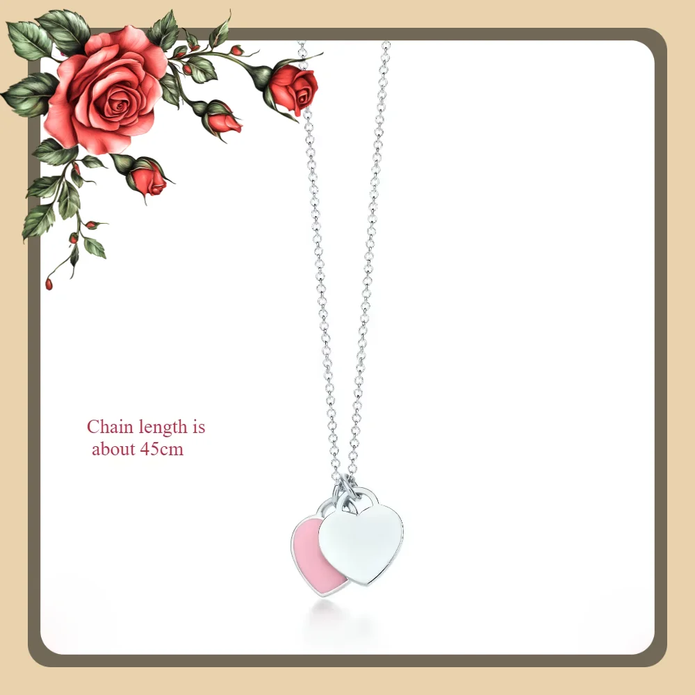 قلادة قلادة S925 عالية الجودة، مع مجموعة متنوعة من الأنماط على شكل قلب للاختيار من بينها، الخيار المثالي لهدايا العيد