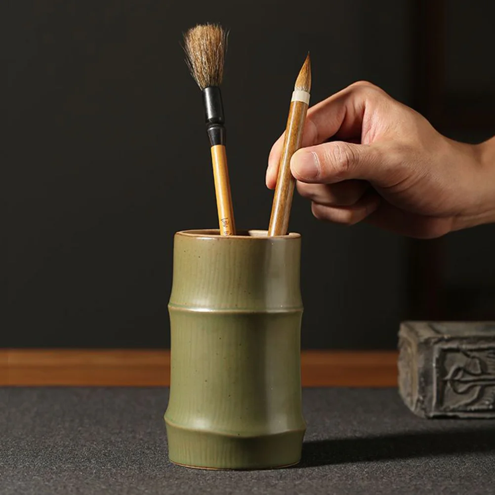 حامل أقلام من السيراميك منظم مكتب للمكتب والمنزل ومركز تخزين قلم رصاص وكأس ماركر منظم حاوية قرطاسية #5