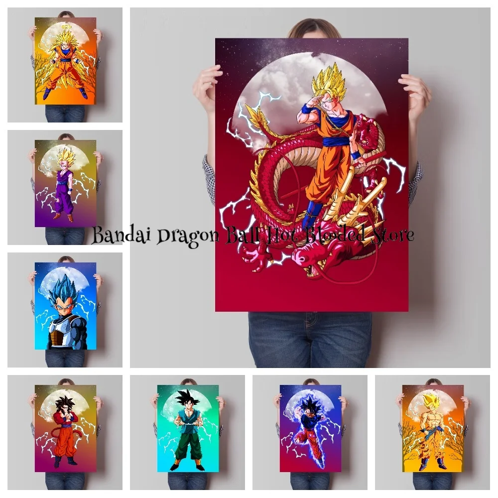 

Japanese Anime Characters Dragon Ball Goku Vegeta Decorative Paintings Poster Suitable for Fashion Home Decorative Kid Gifts