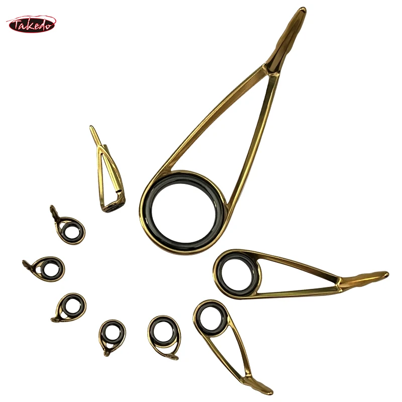 【セール中】TAKEDO TN20 9 個釣竿ガイド目セットステンレス鋼セラミックリングロッド修理キットスピニング交換アクセサリー