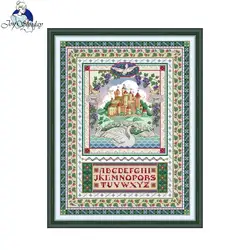 Joy Sunday Cross Stitch Kits Swan Castle HD Pattern Printed Counted Aida Fabric 16CT 14CT 11CT Art Craft DIY Embroidery Kits New