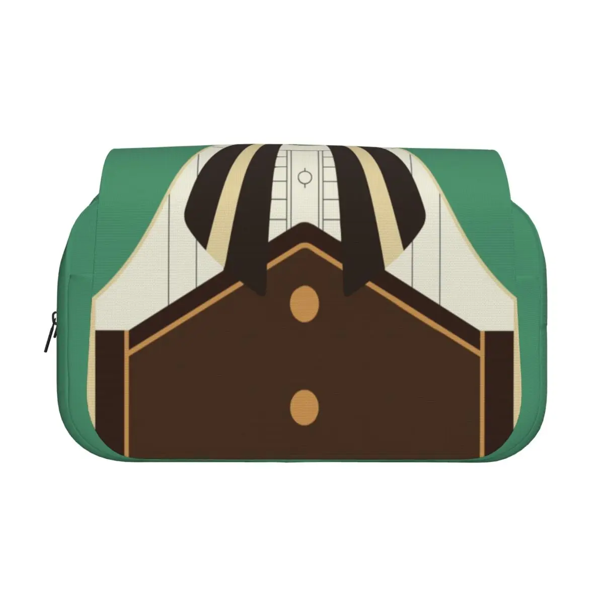 Genshins Impact Venti Double Clamshell Pen Case Pencilcases Pen Holder Pencil Bags Students School Zipper Stationery