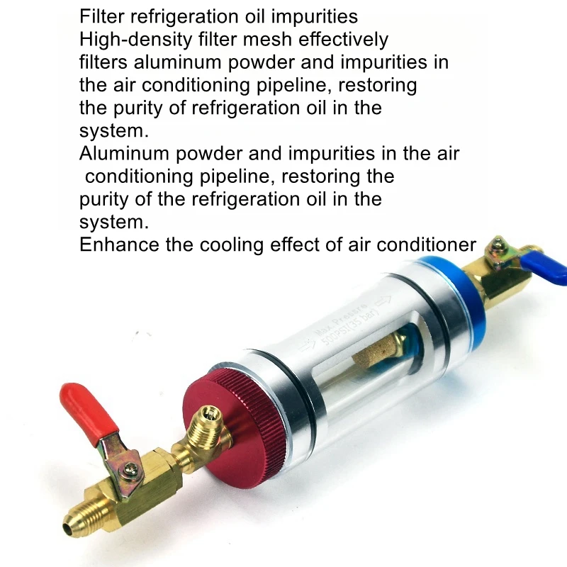 Auto Air Conditioner Refrigeration Oil Filtration Analyzer Tool Snow Oil Oil Purity Test Purifier Set