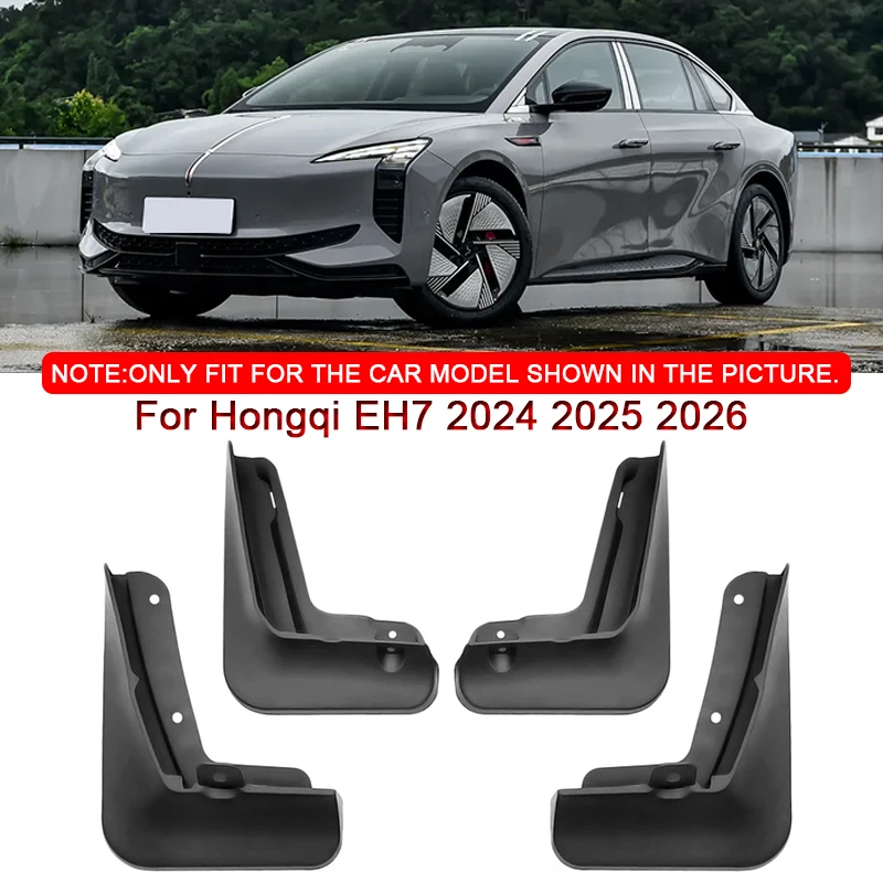 

For Hongqi EH7 2024 2025 2026 Car Styling ABS Car Mud Flaps Splash Guard Mudguards MudFlaps Front Rear Fender Auto Accessories