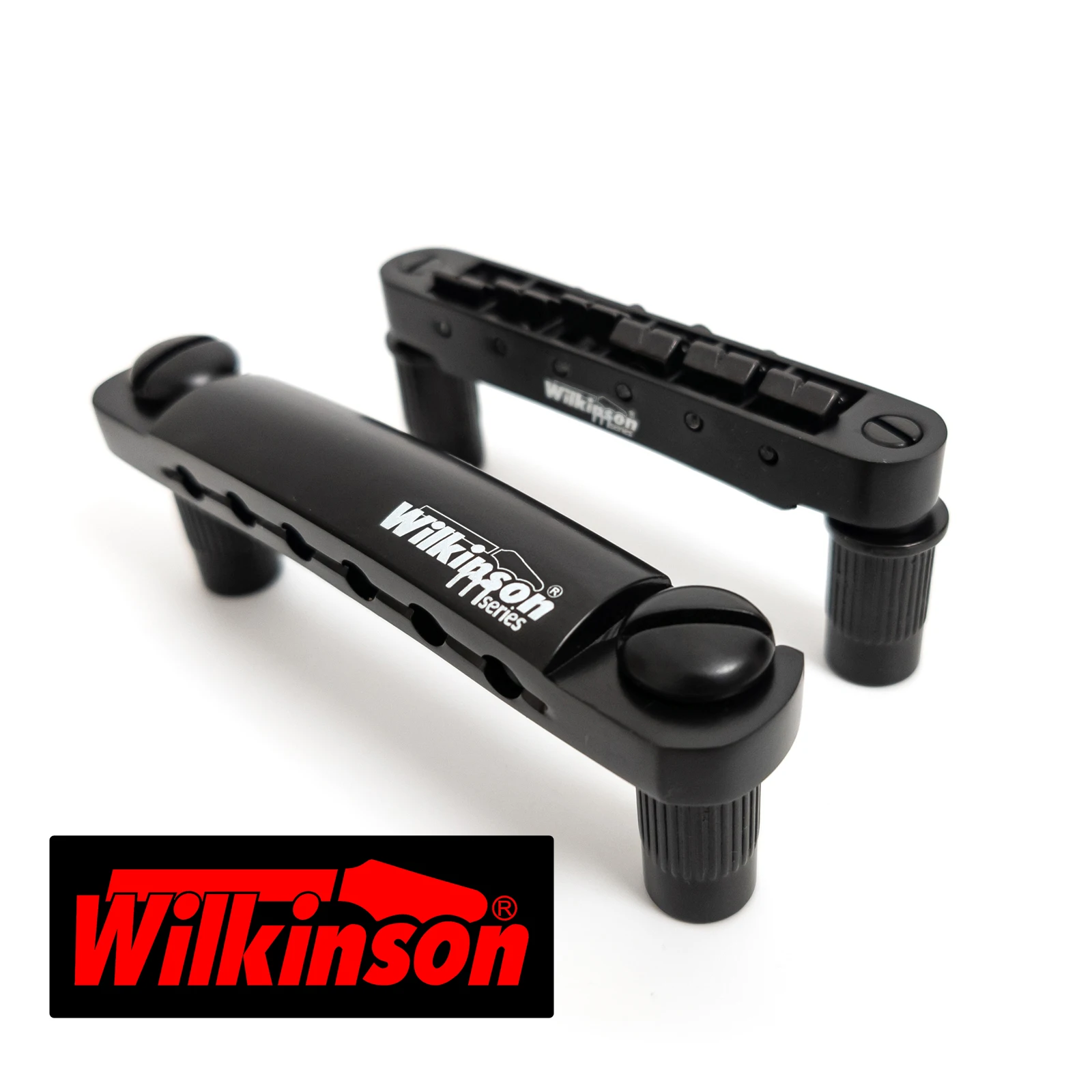 

Wilkinson Black Tune-O-Matic Bridge with Tailpiece for LP Style Electric Guitar ABR-1 Replacement Parts